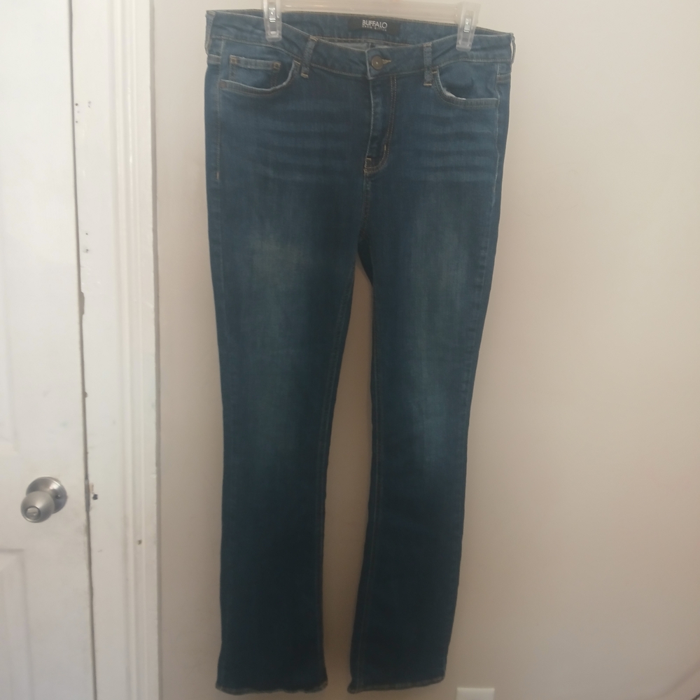 Buffalo Women's Mid Rise Slim Flare Jeans